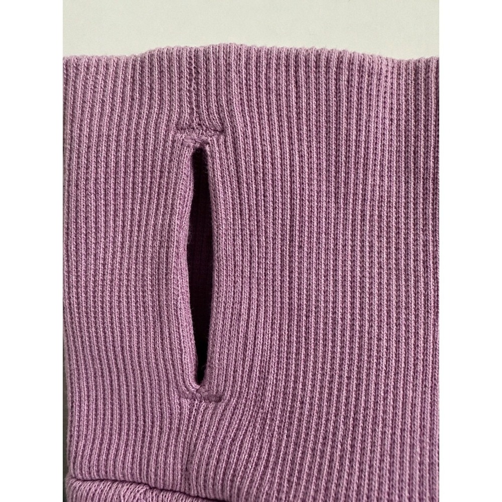 Lululemon Scuba Full Zip Cropped Hoodie Size 4 Purple Thumbholes Pocketless - Picture 5 of 5
